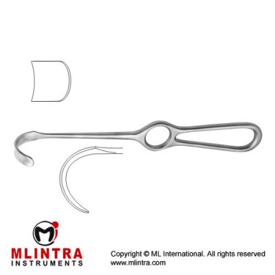 Kocher Retractor Stainless Steel, 23 cm - 9" Blade Size 42 x 15 mm